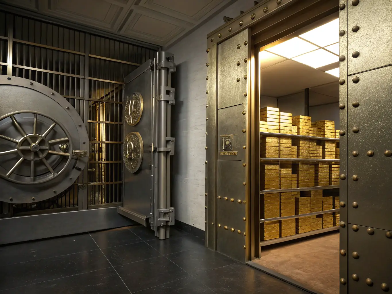 A secure vault representing capital protection, with a shield overlayed to symbolize risk management, conveying the safety and security of investments with ProInvest Solutions.